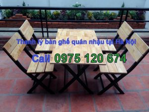 thanh lý bàn ghế quán nhậu tại hà nội