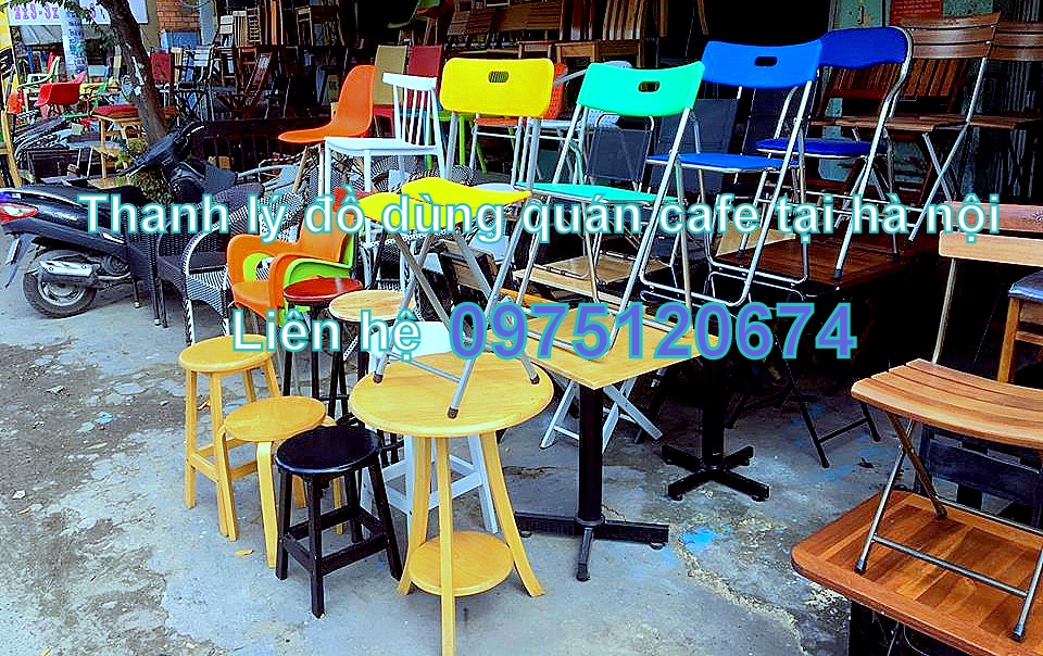 thanh ly do dung quan cafe tai ha noi